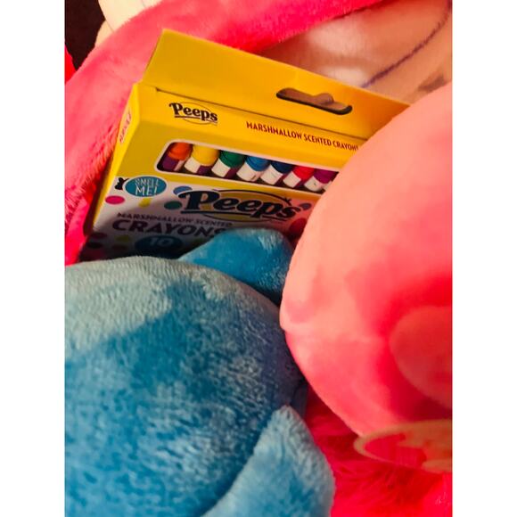 Care-bear pink giant Easter large fluffy basket 13x14 inches high includes pink - Picture 8 of 14